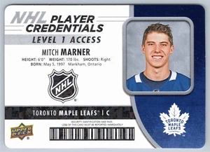 MITCH MARNER 2018-19 UPPER DECK MVP NHL PLAYER CREDENTIALS LEVEL 1 ACCESS 28002 - Picture 1 of 2