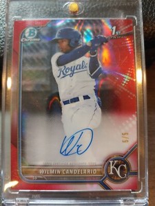2022 Bowman Chrome Wilmin Candelario 5/5 AUTO RC!!!!!!!