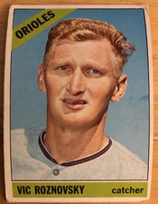 1966 Topps Vic Roznovsky Baseball Card #467 Orioles Pitcher Low-Grade Poor