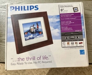 Phillips SPF3480T/G7 8” LCD Digital Picture Frame - NIB/NEW - Picture 1 of 8