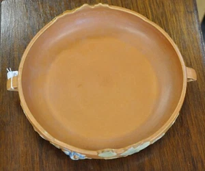 Vintage Roseville Pottery Columbine Pattern Console Bowl 11 Inch Round - Picture 1 of 13