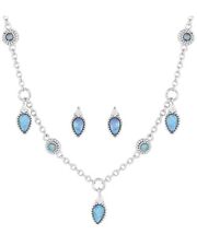 Montana Silversmiths Women's The Charmers Opal Jewelry Set Silver