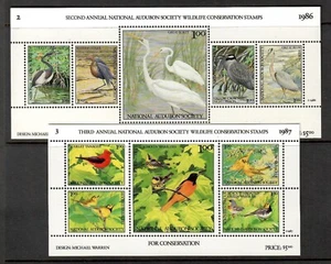 Timbro Conservazione Fauna Selvatica 1986, 1987 Società Nazionale Audubon, MNH - Foto 1 di 1