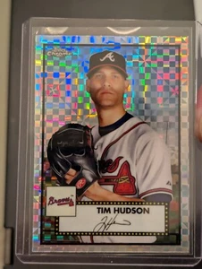 2021 Topps Platinum Chrome Anniversary Tim Hudson X-Fractor Braves MLB Baseball - Picture 1 of 2