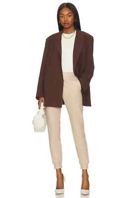 Брюки из натуральной кожи ягненка узкие белые классические бегуны женские официальные приталенные - Изображение 1 из 4