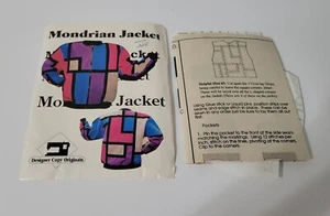 Vintage 80's Mondrian Jacket Pattern Unisex XS-XL Size Designer Copy Originals - Picture 1 of 3