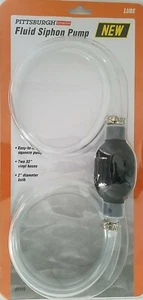 Bomba de sifón con mangueras fluidos de transferencia agua gasolina aceite, artículo 63589 - Imagen 1 de 3