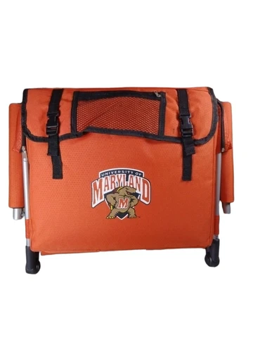 Maryland Terrapins Foldable Padded Stadium Seat Chair w/Cup Holder&Blanket NCAA Cover