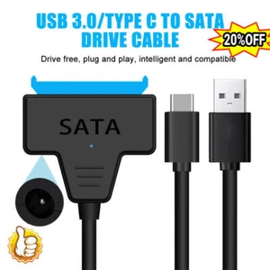 USB 3.0 to SATA 2.5" 3.5" Hard Drive HDD SSD Adapter Converter Cable 22Pin/HOT - Picture 1 of 19