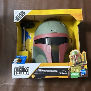 Star Wars Boba Fett Electronic Mask Hasbro Disney NEW Helmet Sound Effects - Picture 1 of 9
