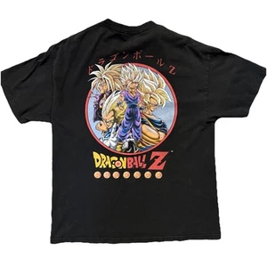 Dragon Ball Z Goku Vegeta Gohan L XL Shirt Vintage Black Super Saiyan Y2K Anime - Picture 1 of 13