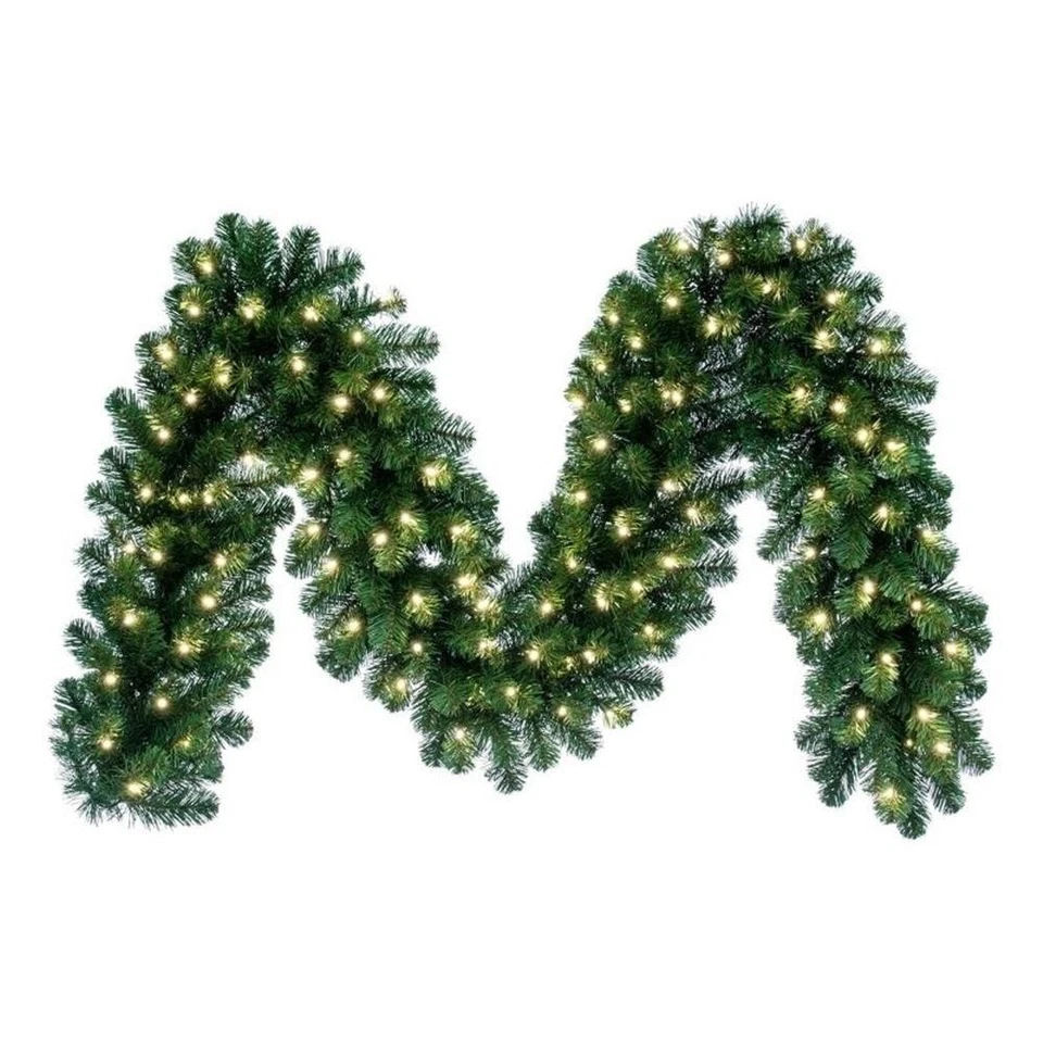 Светодиодные лампы Vickerman 9' Grand Teton искусственная рождественская гирлянда зеленого цвета - Изображение 1 из 1