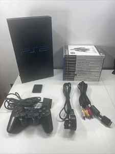 Sony PS2 PlayStation 2 Console Bundle 10 Games + Official Controller - Phat Fat - Picture 1 of 24