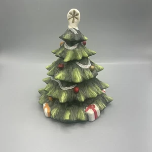 Vintage Mann “Christmas Tree”Porcelain Music Box 1982 "Jingle Bells" With Box - Picture 1 of 5
