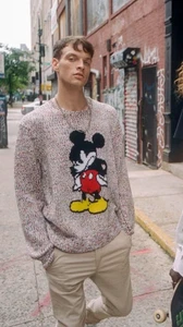 Rag and Bone Disney Mickey Mouse Sweater Mens Medium Haldon - Picture 1 of 8