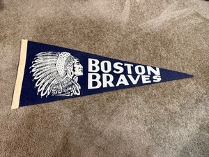 VINTAGE 1940s BOSTON BRAVES Original Felt Pennant 12"x30" - Picture 1 of 1