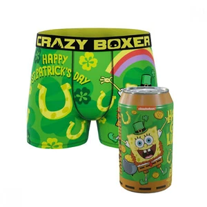 Crazy Boxer SpongeBob SquarePants St. Patrick's Day Boxer Briefs Green - Picture 1 of 25