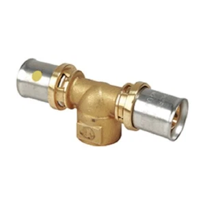 GIACOMINI RM154Y237 RACCORDO T FILETTATO FEMMINA A PRSSARE MULTIGAS 1/2"X20X2 - Foto 1 di 1