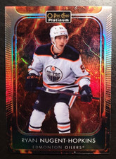 RYAN NUGENT-HOPKINS 2021-22 O PEE CHEE OPC PLATINUM HOT MAGMA PARALLEL SP /499