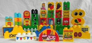 48 Lego Duplo Printed Bricks, Assorted Sizes and Designs, No Duplicates - Picture 1 of 7