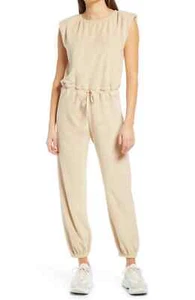 WAYF Hayden Padded Shoulder Terry Jumpsuit L95608 Woman's Size Medium - Picture 1 of 2