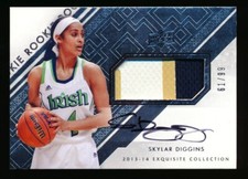 2013-14 UD EXQUISITE SKYLAR DIGGINS-SMITH RC 3CLR PATCH ON-CARD AUTO RPA #61/99!