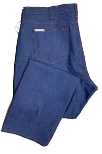 JEANS 42 X 30 1/2 MEN’S BLUE WITH RED STITCH RETAIL $500.00 by TOM JAMES - Picture 1 of 12