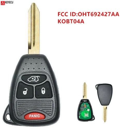 Keyless Entry Remote Control Key 4 Button Fob for CHRYSLER Doge Jeep OHT692427AA Foto 1 de 3