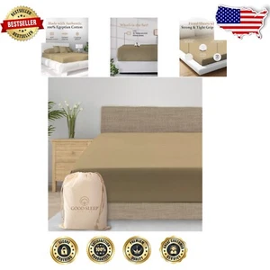 16-Inch Deep Pocket XL Twin Fitted Sheet - 800 TC, 100% Egyptian Cotton Luxury - Picture 1 of 9