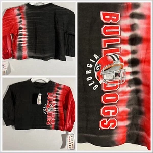 VTG Georgia Bulldogs Kids Sz 4T Tie Dye Long Sleeve Single Stitch Shirt Boxy Fit - Picture 1 of 16