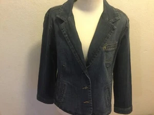 Chico's Platinum Jean Jacket Chico's 2 Excellent  - Picture 1 of 6