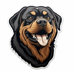 XXXL 40X40 cm Autoaufkleber Sticker Rottweiler Aufkleber - Picture 1 of 1