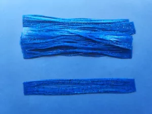 10 silicone Skirt Tab Blue with Blue Glitter T57 Fish Lure Spinnerbait Buzz Bass - Picture 1 of 1