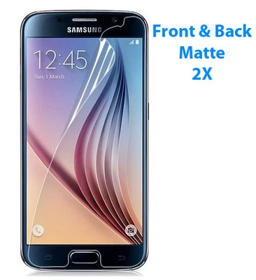 2X Película Protectora de Pantalla Mate Antideslumbrante Frontal Trasera para Samsung Galaxy S6 Foto 1 de 4