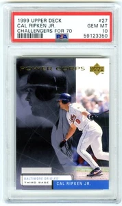 CAL RIPKEN JR.~RARE (POP 7) 1999 UPPER DECK 70 CHALLENGERS PSA-10 GEM-MT CARD#27 - Picture 1 of 2