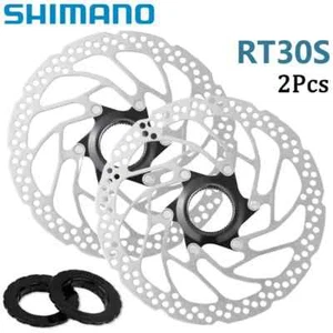 2Pcs SHIMANO RT30 Centerlock Rotor 160mm Front & Rear Brake Disc with Lock Rings - Picture 1 of 2
