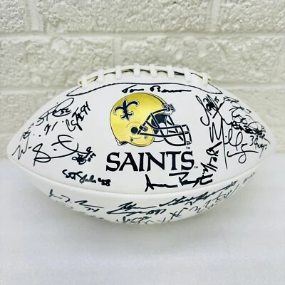 RARE‼ 2006 Baden New Orleans Saints Litho Signed Team Football Drew Brees - Image 1 of 4