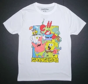 Nickelodeon 2023 Mens White Spongebob Shirt with Graphic Print Size Medium - Photo 1/7