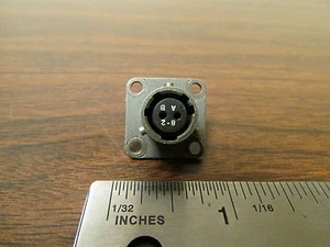 Bendix or Burndy MS3112E 2-Pin Female Panel Mount Military Type Connector - Picture 1 of 2