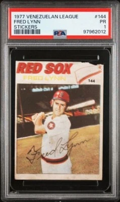 LIGA VENEZOLANA VENEZOLANA VENEZUELA 1977 #144 CLASIFICACIÓN PSA 1 PR NQ RED SOX TPHLC Foto 1 de 2