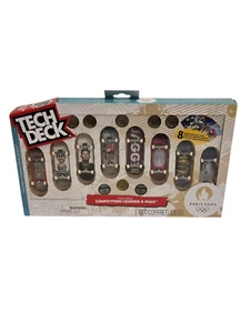 TechDeck Competition Legends 8-Pack Fingerboards Mini Skateboards Paris 2024 - Picture 1 of 8