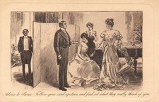 VINTAGE Charles Dana Gibson Advice to Bores POSTCARD - UNUSED