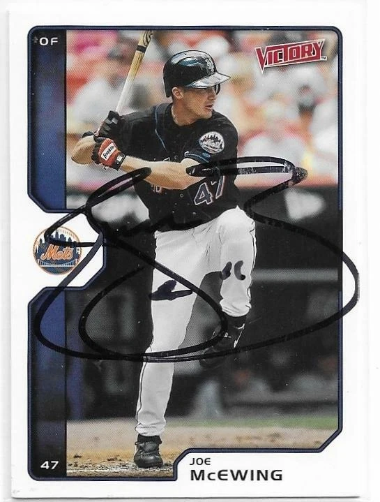 JOE McEWING Autographed Signed 2002 Upper Deck Victory card #399 New York Mets - Image 1 of 1