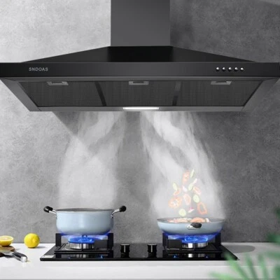 36 in Wall Mount Range Hood Kitchen Exhaust Stove Vent 450CFM Mechanical Control
