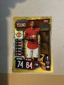 MATCH ATTAX 2019/20 Ashley Young Manchester United Club Legend - Foil Mint Rare - Picture 1 of 3