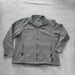 Jack Wolfskin 3XL Mens Polartec Classic Fleece Gray Full Zip Jacket EUC - Picture 1 of 6