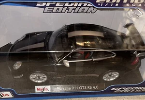 Maisto 1:18 Scale BLACK PORSCHE 911 GT3 RS 4.0 Diecast Model Special Edition - Picture 1 of 3