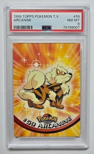 1999 Topps Pokemon Tv #59 Arcanine PSA 8 - Picture 1 of 2