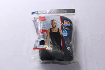 Paquete de 6 camisetas sin mangas suaves Hanes Ultimate Comfort para hombre CG2 negras/grises grandes  Foto 1 de 4