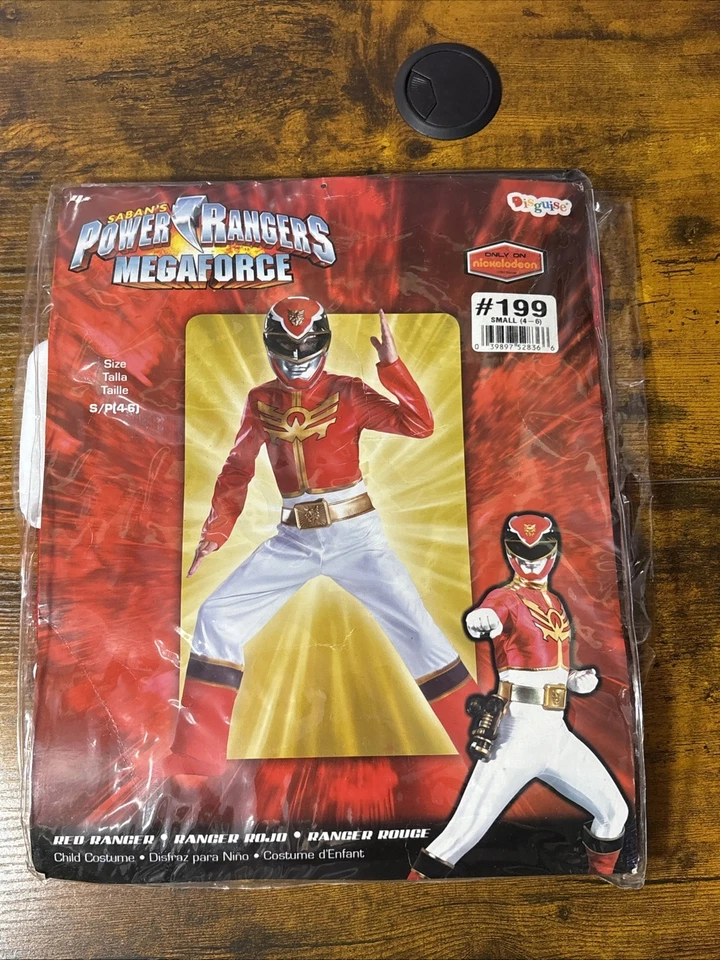 Power Rangers Size 4-6 Small Megaforce Red Standard Child Costume New - Image 1 of 4